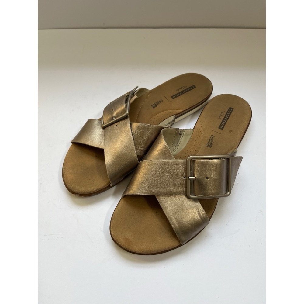 Clarks Kele Metallic Leather Sandals Women’s Size 8.5
